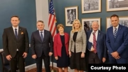 Denis Bećirović, Željko Komšić, Jeanne Shaheen i Željka Cvijanović, Washington, SAD, 1. februar 2023.