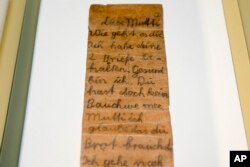 Pismo koje je 11-ogodišnji Sigi Rapaport napisao majci u koncentracijskom logoru Stutthof.