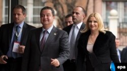 Ivica Dačić i Zorana Mihajlović u Prištini