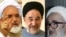 آیت الله حسینعلی منتظری (راست)، محمد خاتمی و مهدی کروبی.
