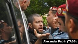 Илустрација од антивладините протести во Ереван, 21 септември 2023 година