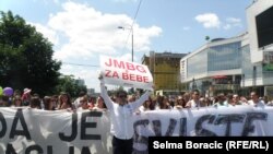 Protesti zbog jedinstvenog matičnog broja u BiH, 1. juli 2013.