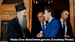 Susret patrijarha SPC Porfirija i premijera Crne Gore Dritana Abazovića u Beogradu, 30. jun 2022.
