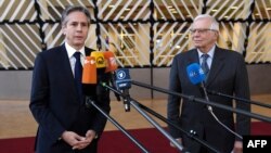 Държавният секретар на САЩ Антъни Блинкен и върховният представител по външната политика и сигурността на ЕС Жозеп Борел