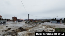 Gjendja pas vërshimeve në qytetin e Vushtrrisë. 20 nëntor 2022.