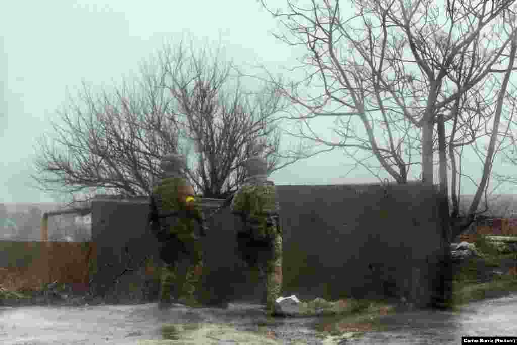 Украинанын армиясынын жоокерлери.&nbsp;Мариупол шаары. 24-февраль, 2022-жыл.