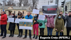 Protest la Ambasada Federației Ruse, 24 februarie 2022