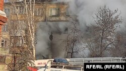 Газ жарылгандан кийинки учур. Новосибирск шаары. 9-февраль, 2023-жыл.
