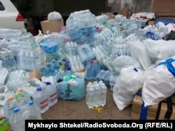 Készletek az odesszai polgári önkéntesek főhadiszállásán