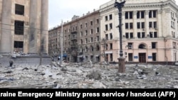 Главная площадь Харькова после ракетного удара