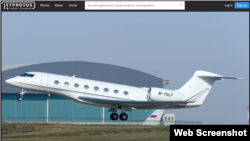 Літак Gulfstream російського бізнесмена Сергія Галицького з бортовим номером M-YGLF