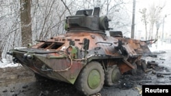 Харьковдогу талкаланган БТР. 26-февраль, 2022-жыл. 