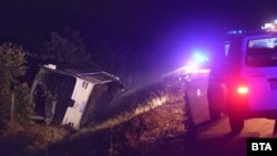 Сръбският автобус катастрофира в района на 217-ия километър от магистрала "Тракия" в посока София.