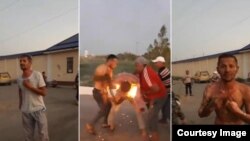 Житель махалли «Шайхали» города Карши Павел Рахмонов поджег себя из-за зловоний кожевенного завода.