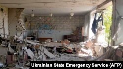 Škola u u Dnjepropetrovskoj oblasti uništena ranije u ruskom granatiranju tokom ruske vojne invazije na Ukrajinu, 8. avgust 2022. 