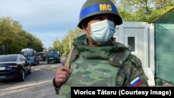 Militar rus, la unul din punctele de control din Zona de Securitate de la Nistru.
