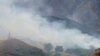 Păduri incendiate din cauza bombardamentelor azere de la granița cu Armenia, 14 septembrie, 2022.