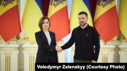Predsjednica Moldavije, Maja Sandu i predsjednik Ukrajine, Volodimir Zelenski, Kijev, 25. januar 2025.