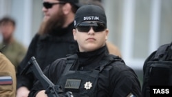 Adam Kadirov na paradi obilježavanja 70-og rođendana ruskog predsjednika Vladimira Putina u Groznom, oktobar 2022. 