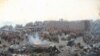 Detaliu din pictura panoramică „Asediul Sevastopolului” de Franz Roubaud.