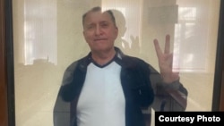 Украинский офицер Алексей Киселев в подконтрольном России Киевском районном суде Симферополя, октябрь 2022 года