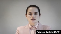 Светлана Тихановская во время выступления перед Советом ООН по правам человека, 18 сентября 2020 года
