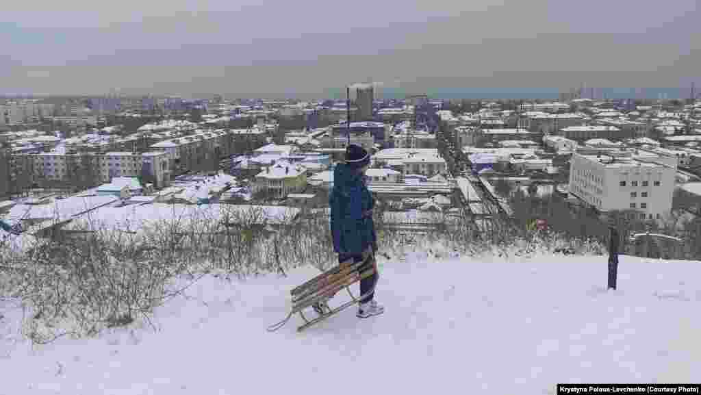 Панорама засніженого Бердянська&nbsp;