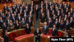 Áder János akkori köztársasági elnök az Országgyűlés alakuló ülésén 2022. május 2-án