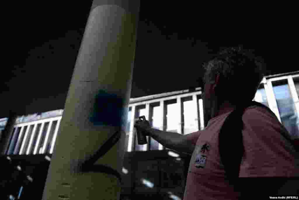 Beograd i Moskva nastavljaju da održavaju dobre odnose. (Foto:&nbsp;Precrtavanje slova Z u Beogradu, 24. maja 2022.)