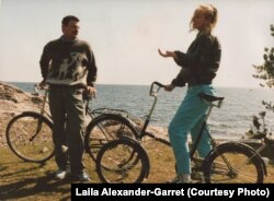 Андрей Тарковский и Лейла Александер-Гаррет на съемках фильма "Жертвоприношение"