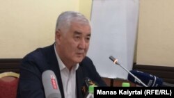 Амиржан Косанов на брифинге в Алматы после выдвижения его кандидатом от "Ұлт тағдыры". Алматы, 26 апреля 2019 года.