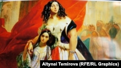 "Графиня Ю.П.Самойлова тарбиялануучусу Жованино Пачини жана араб менен бейнеси".
К. Брюллов. 1834-ж.