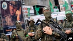 Luftëtarë të Hamasit në Qytetin e Gazës. Maj, 2021. 