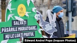 Protest Declic din luna ianuarie 2022 față de modificarea cotelor de vânătoare pentru păsările migratoare.