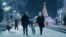 Kyrgyzstan - Snowfall in Bishkek, festive mood, winter