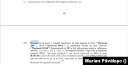 Declarație atribuită unui martor din interiorul ASF