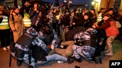 Proteste la Moscova împotriva mobilizării parțial anunțate de Vladimir Putin, 21 septembrie 2022