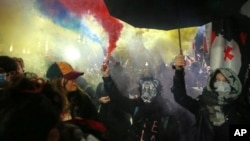 Участники акции на проспекте Руставели, 31 марта