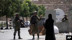 سربازان اسرائیلی در نزدیکی حبرون