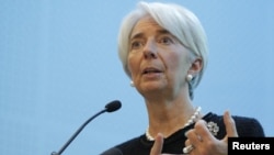 Direktorica MMF Christine Lagarde na sastanku ministra finansija u Moskvi, 07. novembar 2011.