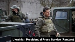 Украинанын президенти В.Зеленский Донбасста. 2021-жылдын 9-апрели.