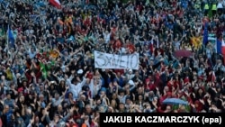 Акція протесту з вимогою до президента ветувати законопроекти щодо судової реформи, Познань, 24 липня 2017 року