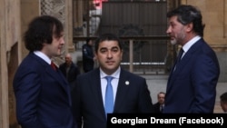 Лидеры «Грузинской мечты» – Ираклий Кобахидзе, Шалва Папуашвили и Каха Каладзе