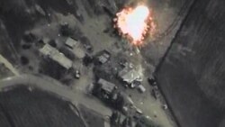 Бомбардировка Сирии. Кадр съемки Министерства обороны России 
