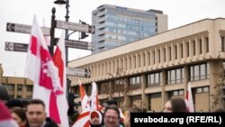 Мітинг білоруської громади у Вільнюсі, січень 2025 року
