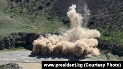 “Камбар-Ата-1” ГЭСи курула турган жер. 8-июнь, 2022-жыл.