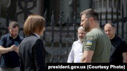 Întâlnirea președintei R. Moldova, Maia Sandu, cu președintele Ucrainei, Volodimir Zelenski, Kiev, 27 iunie 2022