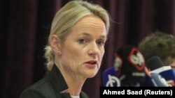 Viola Von Cramon-Taubadel, na konferenciji za medije u Bagdadu 12. oktobra 2021. godine 