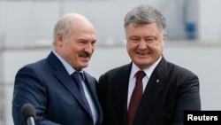 Президент України Петро Порошенко та президент Білорусі Олександр Лукашенко, Чорнобиль, квітень 2017 року
