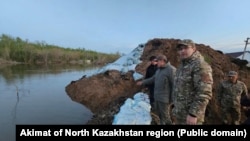 Поселок Заречный в черте Петропавловска вновь столкнулся с угрозой паводка. Северо-Казахстанская область, 28 апреля 2025 года